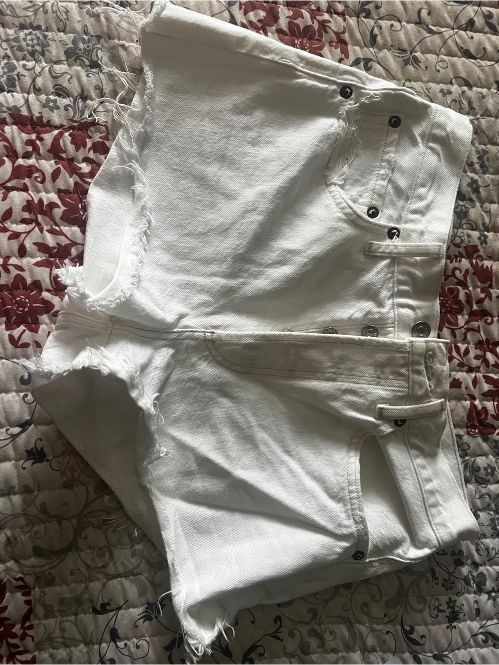 Agolde White Denim High Rise Shorts, Size 26